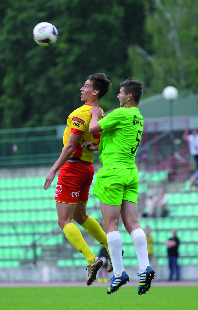 Ivan Jovanović na swoją pierwszą bramkę w legionowskich barwach musi jeszcze poczekać. Fot. fotoMiD